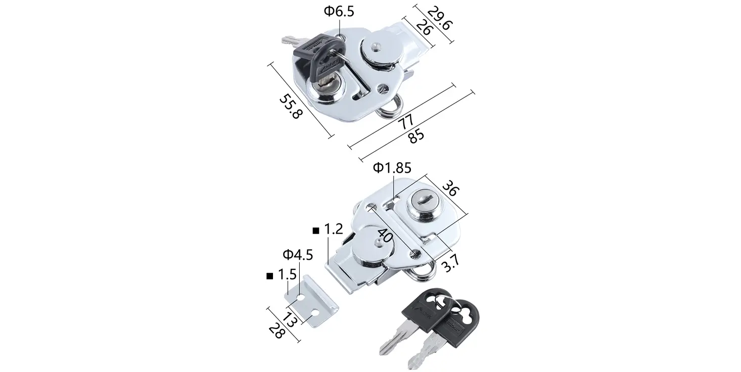 Twist Latch with extra lock M805 (4)51o