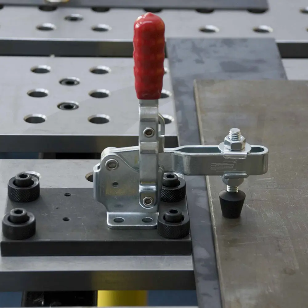 GH-101- D Manual vertical toggle Clamp Flat Base Slotted Arm 700N (2)i80