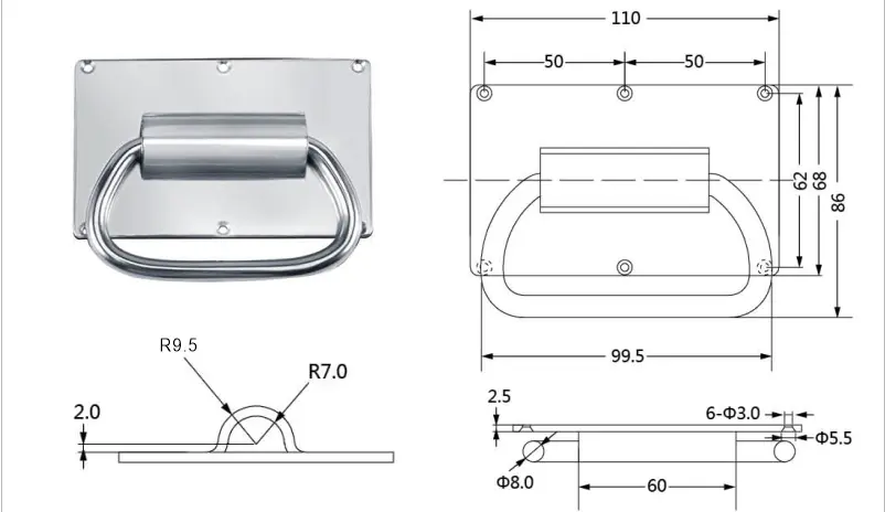 Chest handle for wooden case M214 (4)mqp