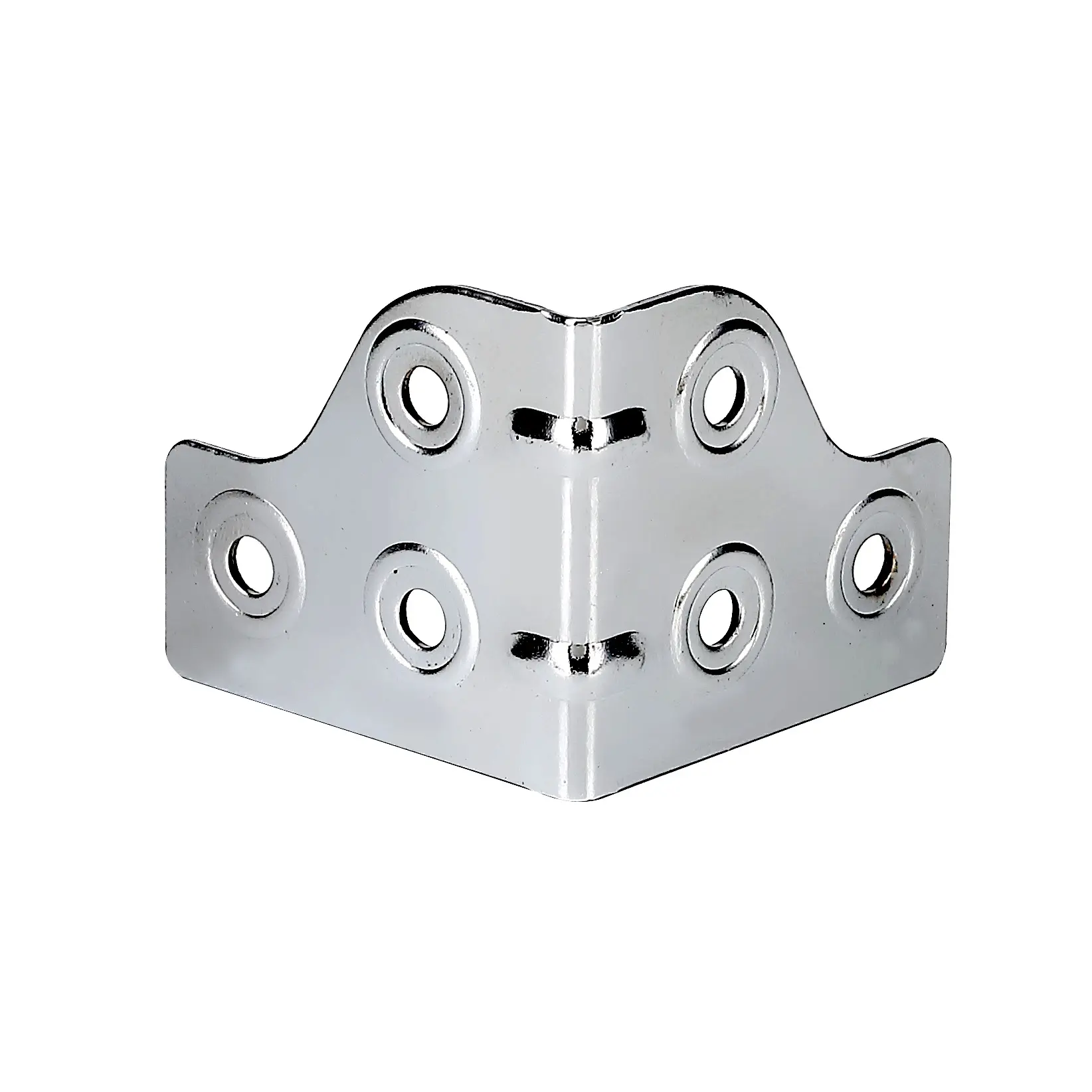 6 Hole Chrome Brace with Rivet Protectors MB4348
