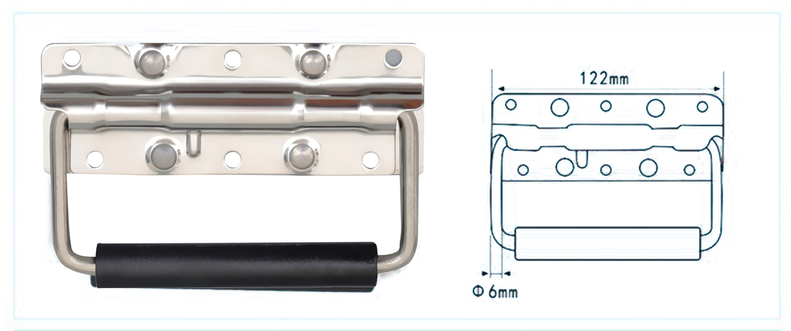 Stainless steel surface mounted handle for case M212SSaru