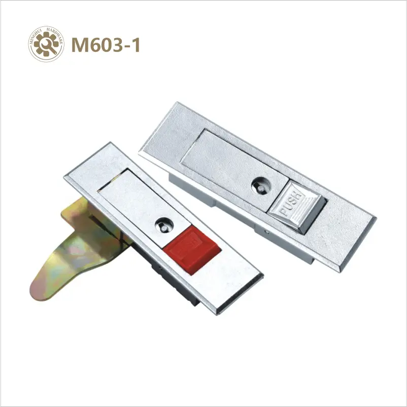 Electric Box Lock Red/Silver Button Plane Lock Silver