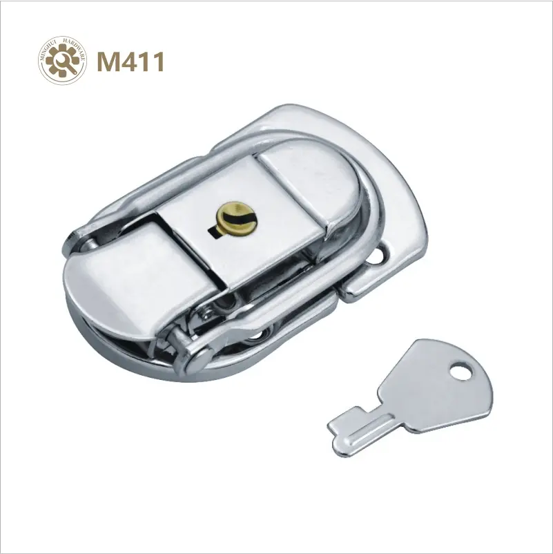 Briefcase Wooden Case Closure Latch Silver M411