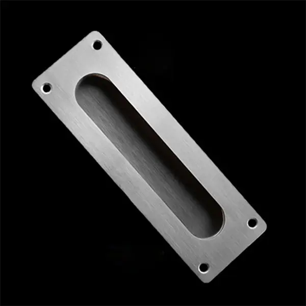 Concealed Fixing Round with Circular Opening, Satin Stainless Steel
