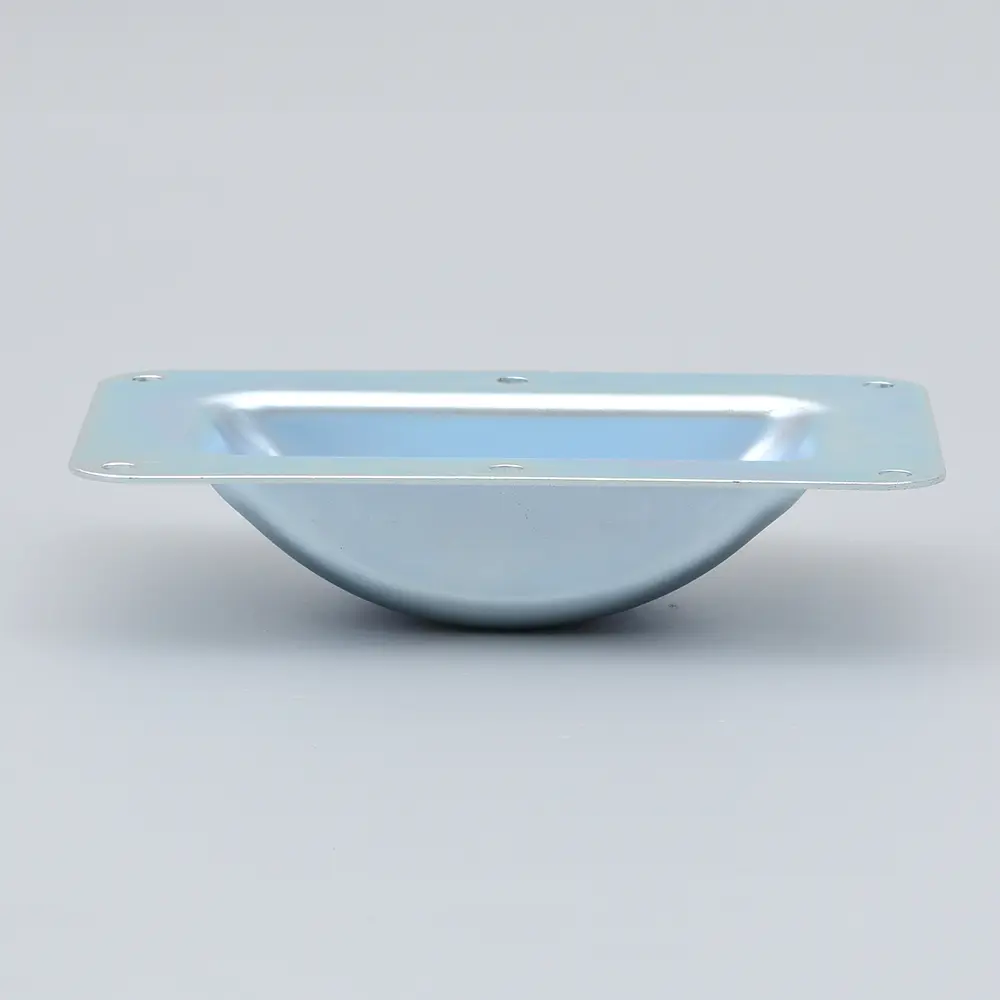 Recessed castor dish