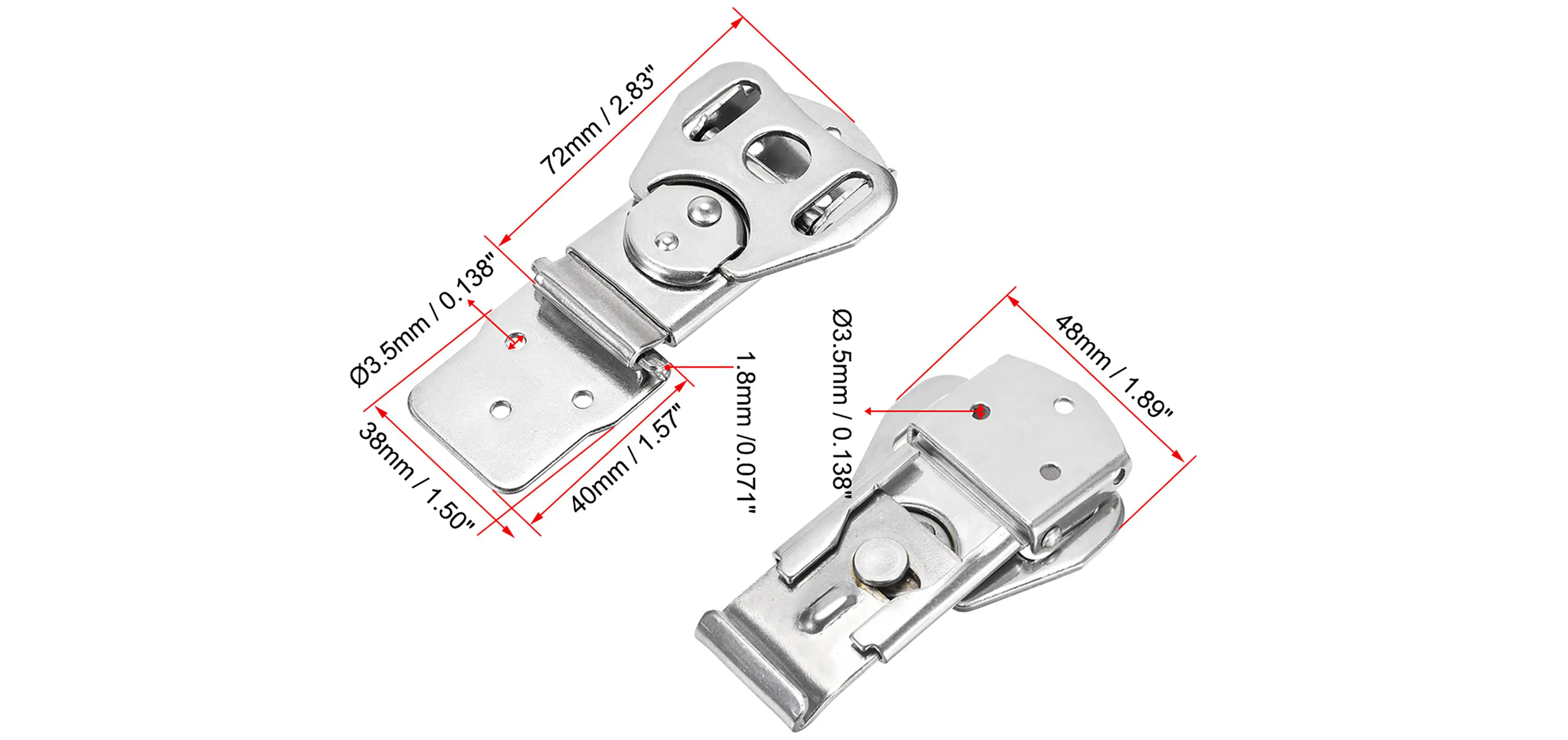 Stainless steel 304 butterfly latch M872b2u